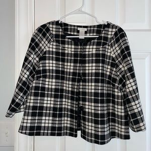 Worthington Plaid Dress Overcoat